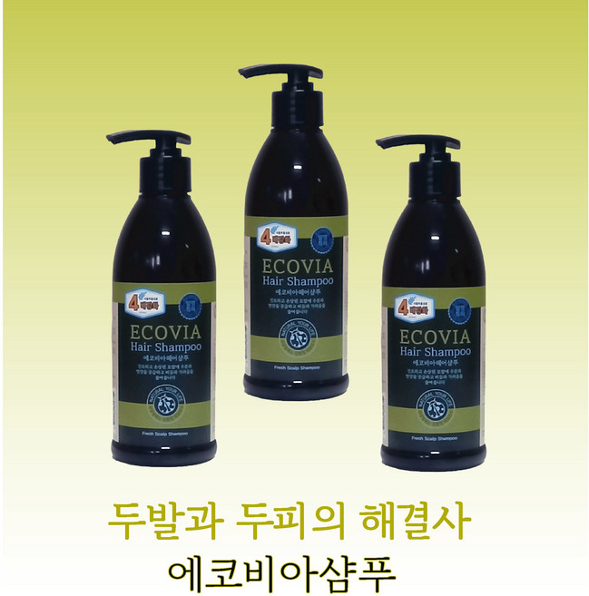 두발 두피 해결사 에코비아 헤어샴푸, 1개, 400ml