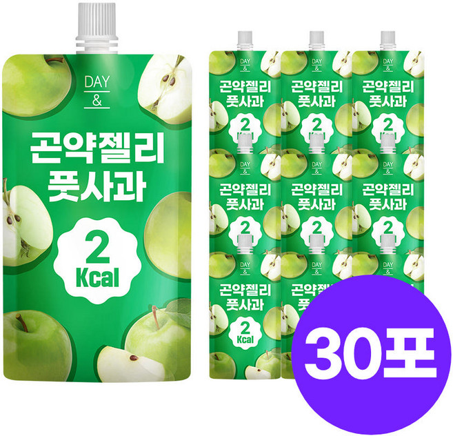 데이앤 곤약젤리 풋사과, 30개, 150g