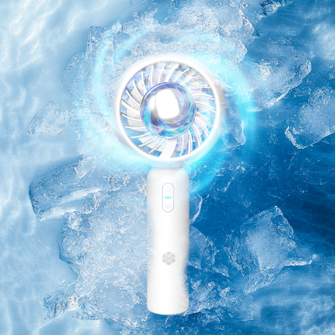 예스카모 캠핑용 휴대용 미니 쿨링 반도체 선풍기, KR-FS-K1094, 핑크