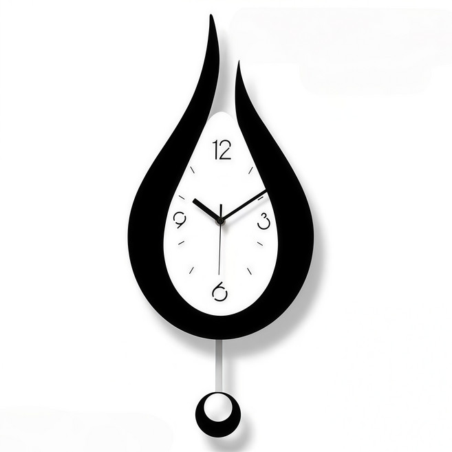 YAPOGI 북유럽 무소음 벽시계스타일 무소음 벽시계, 42×24CM