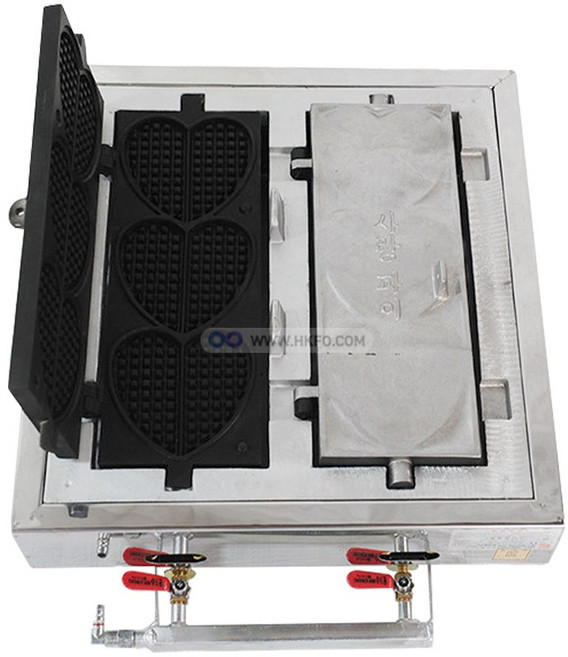 LPG용 국내산 가스식 업소용 2추 6p 하트 와플 기계 와플 메이커