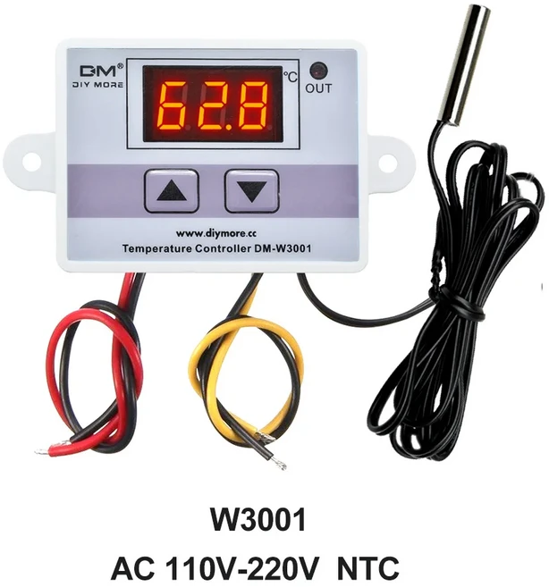 Wifi 온도 조절기 Humidistat 12V 110V 220V 디지털 온도 습도 컨트롤러 레귤레이터 자동 자동차 인큐베이, 08 W3001 AC 110-220V, 01 CHINA