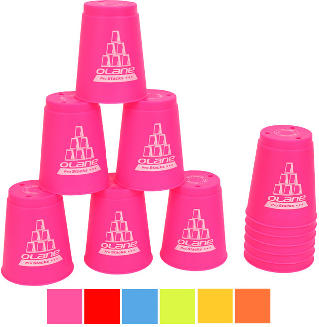 오레인 NEW 스포츠스택 스피드컵 컵쌓기 12개입 8컬러, 옐로우