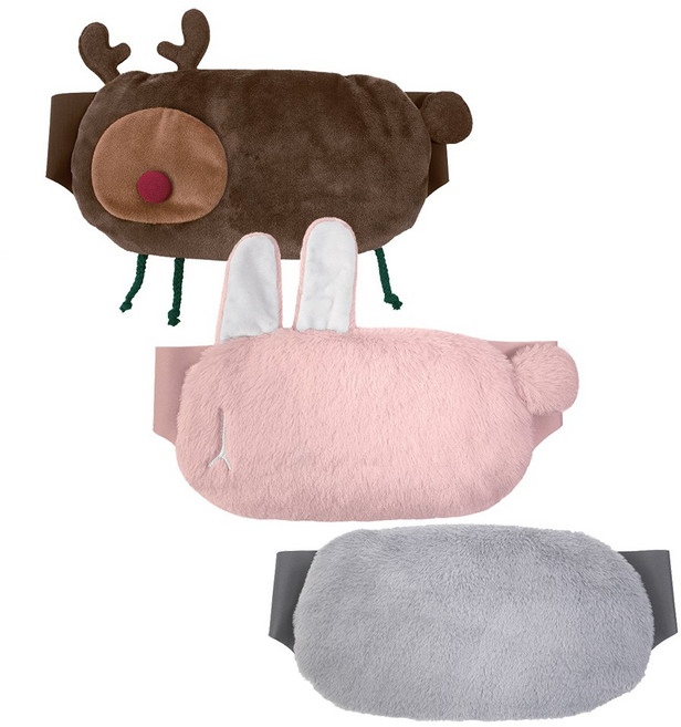 소싱 웜베이비 온열패드 발열복대 배 허리 복부 전기찜질기+보조배터리10000mAh, 베이비래빗(보조배터리포함)