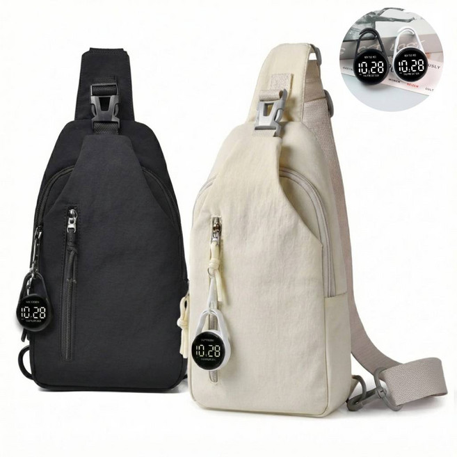 에이블커넥트 1+1 남녀공용 크로스백 힙색 슬링백 여행가방