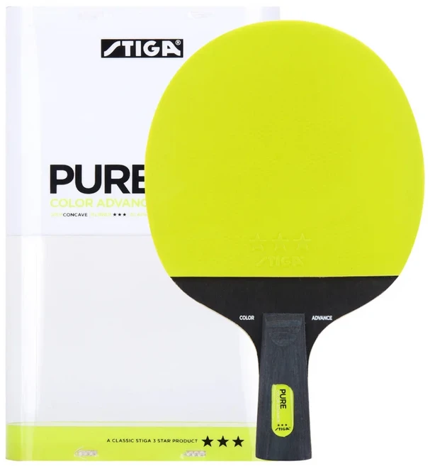 STIGA 퓨어 컬러풀 탁구 라켓 5 플라이 블레이드 더블 핌플 인 고무 4 색 배트, 07 8 star CS with bag