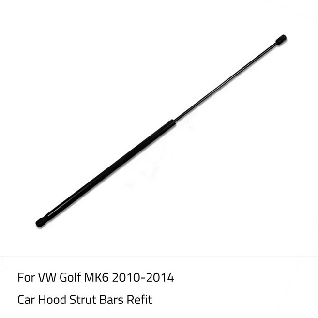 자동차 보넷 후드 커버 가스 쇼크 리프트 스트럿 바 VW 골프 6 골프 6 2010 2011 2012 2013 2014 지지대 유압 로드 액세서리, Piano Black