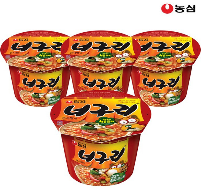 너구리 큰사발면, 4개