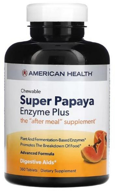 어메리칸헬스 슈퍼 츄어블 파파야 엔자임 Super Papaya Enzyme 플러스 360정, 1개