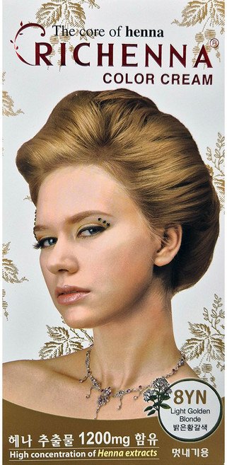리체나 칼라크림 리체나칼라크림 헤어컬러 5개, 8YN(밝은황갈색)