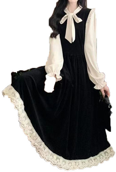 개화기의상 빅사이즈 경성시대 원피스 골덴 공주풍 벨벳 드레스