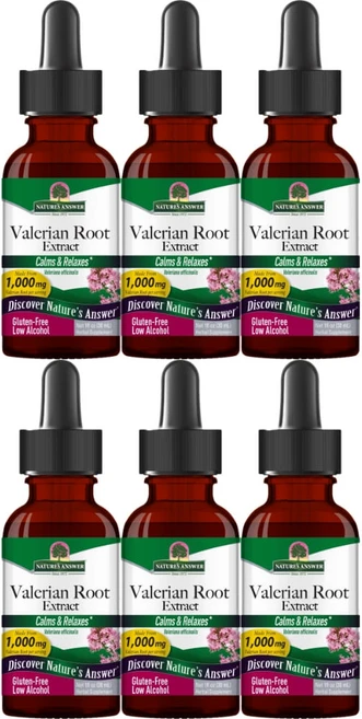 네이처스앤서 고흡수 발레리안 뿌리 추출물 1000mg 액상 액체, 6개, 30ml - 쿠팡