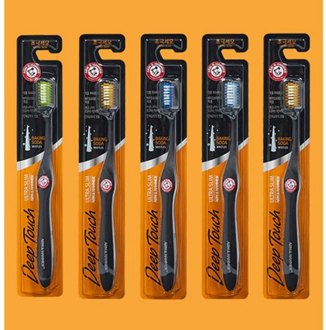 유한양행 암앤해머 초극세모 딥터치 칫솔 작은헤드 23mm 개별포장(색상랜덤), 5개, 1개입