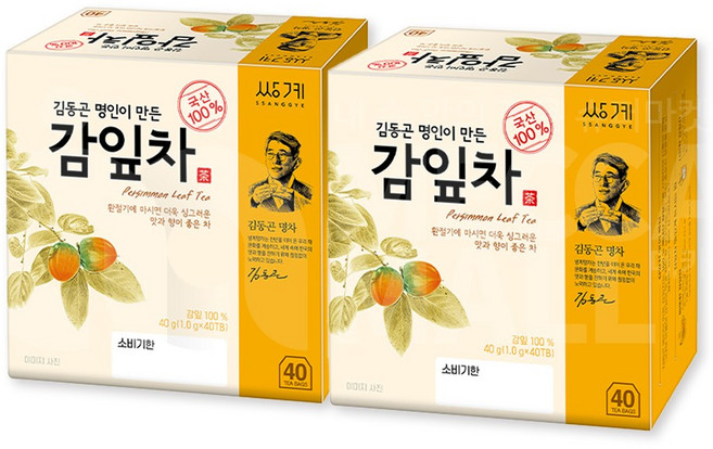 쌍계명차 김동곤 명인이 만든 감잎차, 1g, 40개입, 2개