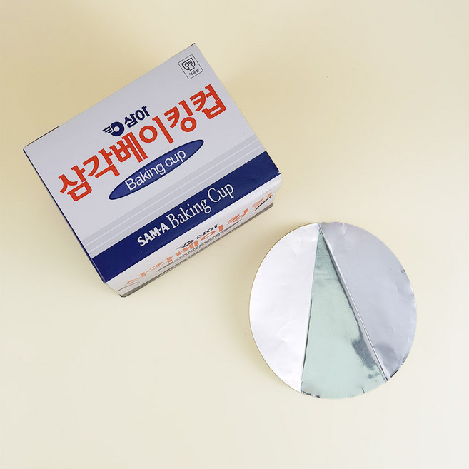 조각케이크 받침 삼각 베이킹컵 120mm 은박 알루미늄 카페 조각케익 포장, 실버, 500개