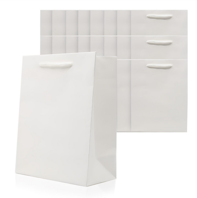 리드홈 무지 쇼핑백 24p, 화이트, 1세트