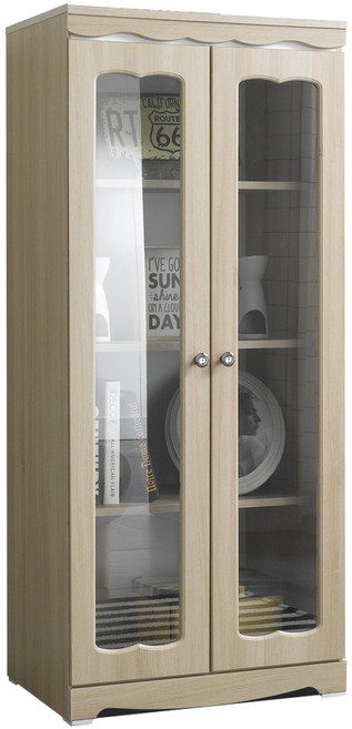엣지퍼니처 코델 채움 유리 장식장, 아카시아