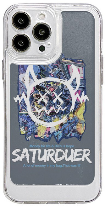 낙서 이모티콘 갤럭시 아이폰 풀커버 스페이스 케이스