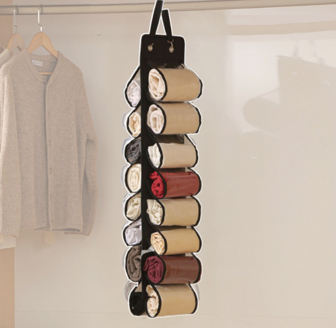 리빙미 옷정리노하우 옷정리함, 1개, 블랙