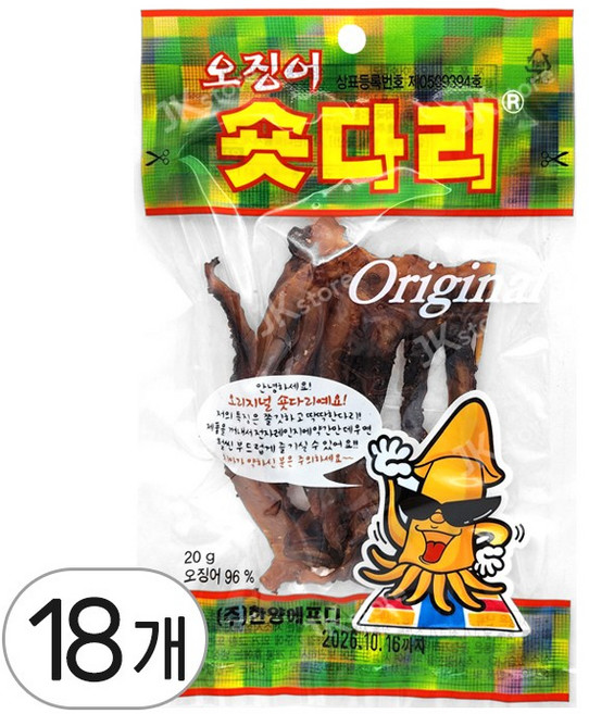 한양식품 주식회사 오징어숏다리, 20g, 18개