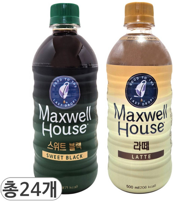 맥스웰하우스 스위트 블랙 & 라떼, 24개, 500ml