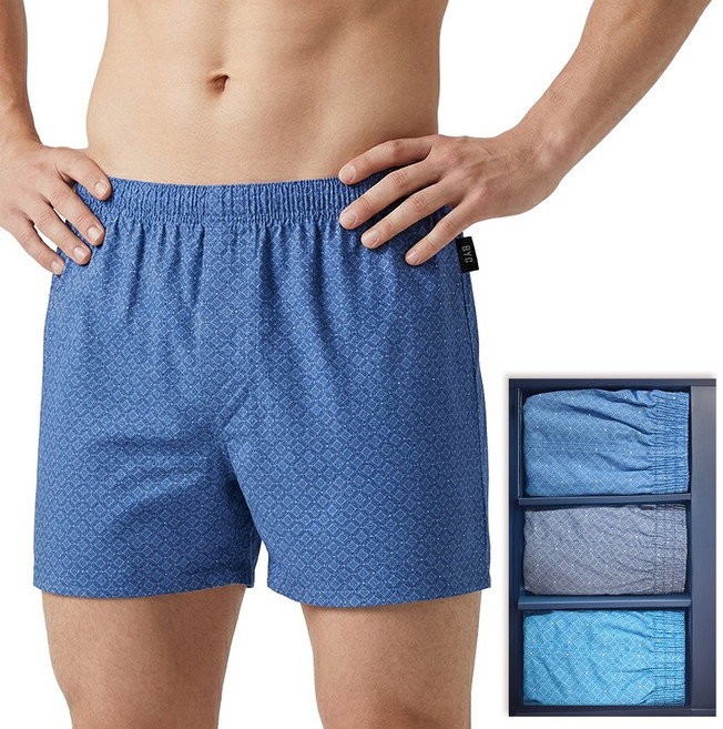 BYC 3매입 남성 60수 순면 분리형 트렁크팬티 남자 속옷 음낭분리형 위생 사각 팬티 세트