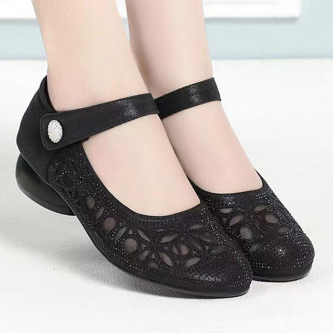 와이지엘 여성용 통기성 댄스화 초경량 발 편안한 라인 댄스화 극세사 망사 라인댄스신발, 240, 803블랙