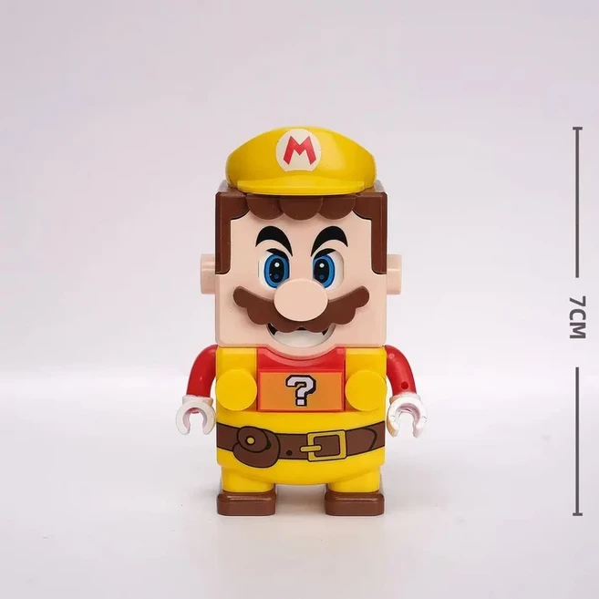 슈퍼 마리오 형제 모델 빌딩 블록 액션 피규어 벽돌 세트 애니메이션 어드벤처 게임 장난감 어린이 선물, 09 핑크