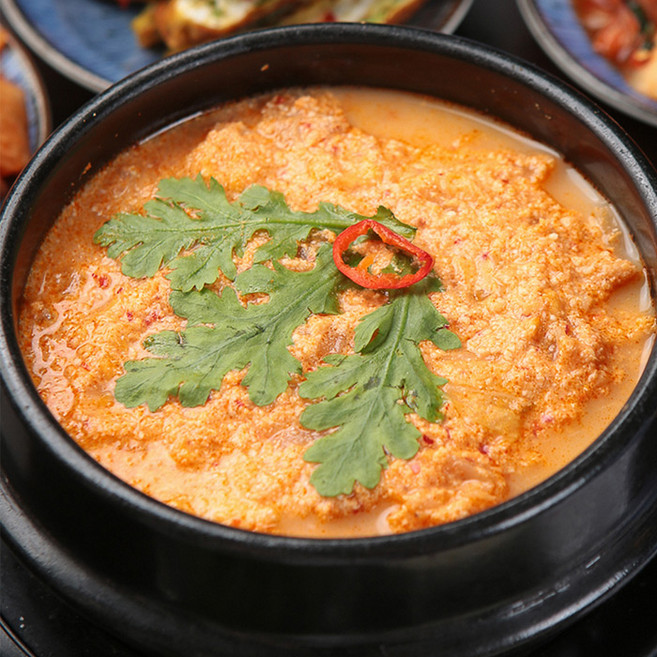 [파주장단콩] 통째로 갈은 맷돌 비지찌개 (매콤한맛) / 우거지로 감칠맛을 살려 정말 맛있습니다., 4개, 350g