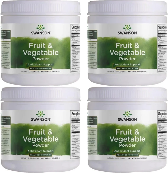 스완슨 고흡수 과일 야채 파우더 분말, 230g, 4개 - 쿠팡