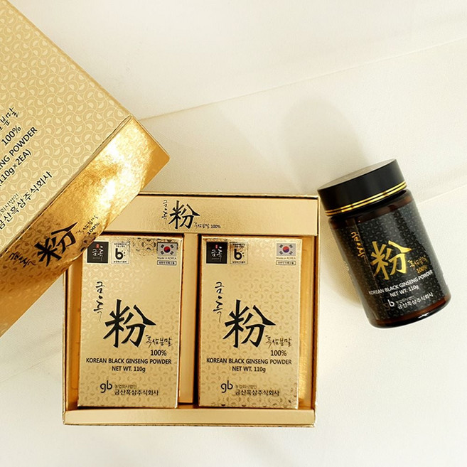 첨가물없는 고려 인삼 흑삼 분말 가루 220G 2병 1박스