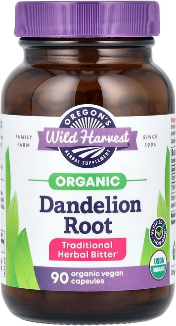 오레곤 와일드 하베스트 Oregon's Wild Harvest 유기농민들레 뿌리 유기농 베지 캡슐 90정캡슐 1정당 400mg125627원산지:기타, 1개 - 쿠팡