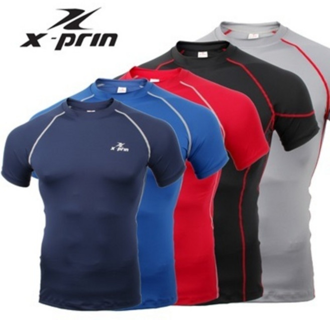 [재고정리] 엑스프린 반팔 운동복 레쉬가드 겸용 트레이닝 필라테스 요가 피트니스 헬스 수영