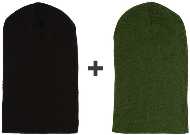 1+1 국산 고급 비니 무지 남녀공용 롱비니