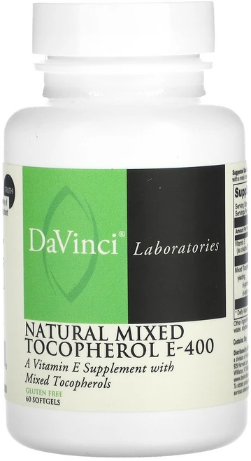 DaVinci Laboratories 천연 혼합 토코페롤 E-400 소프트젤 60정 Laboratories (다빈치 래보라토리스), 1개 - 쿠팡