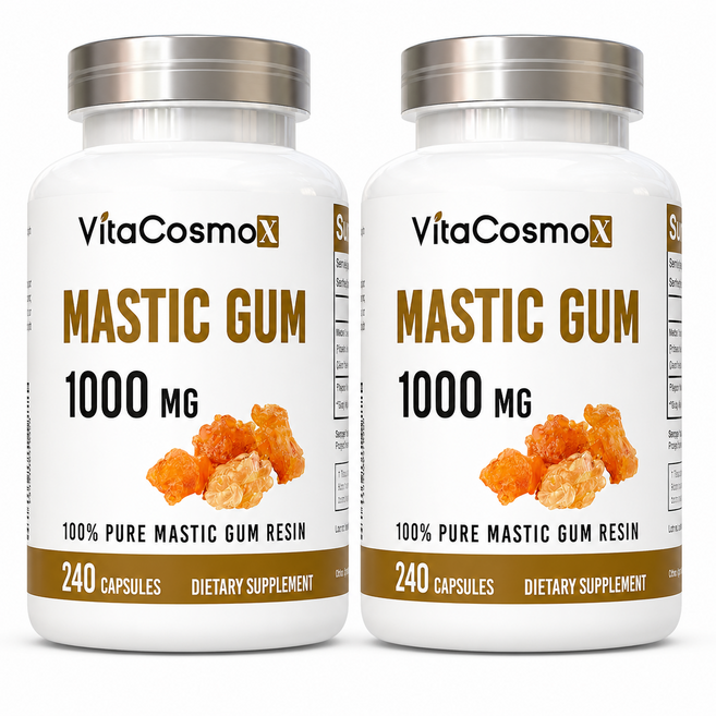 VitaCosmoX 비타코스모엑스 매스틱검 매스틱 검 Mastic Gum 1000mg, 2개, 240정