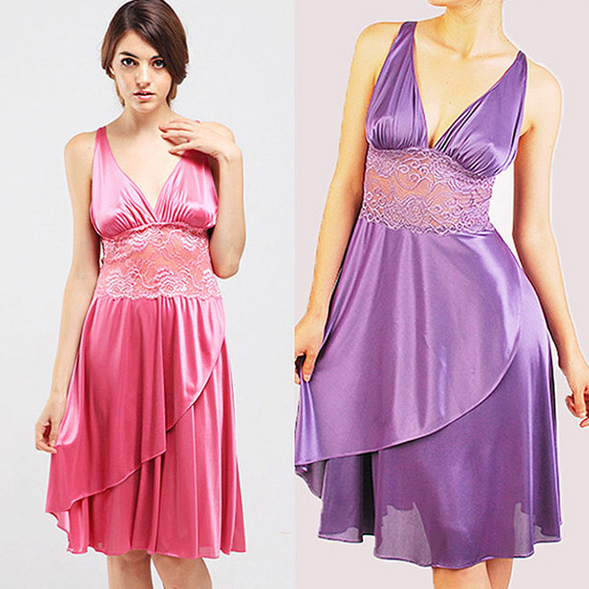 국산 여성슬립 홈드레스 여성잠옷 원피스 레이스 여신슬립8027 930413456EA