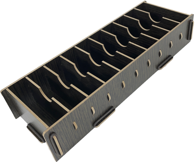 올지 10 명함보관함 쿠폰 카드 꽂이 수납함, 다크브라운, 1개