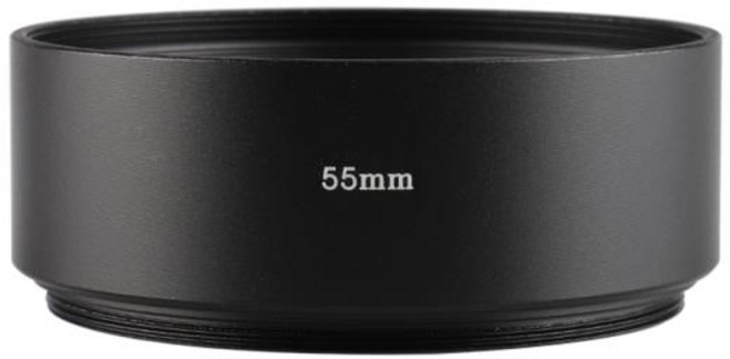렌즈 내장 표준 렌즈 후드 캐논 호환 니콘 호환 소니 올림푸스 후지필름 카메라 렌즈 필터 스레드 55mm