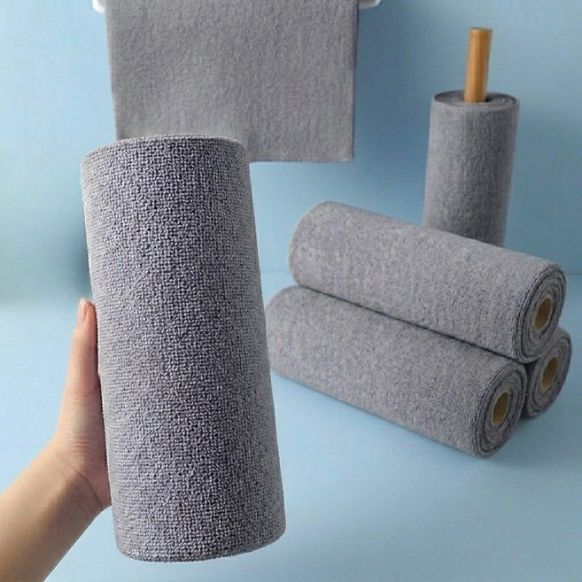 일회용 행주 빨아쓰는 다회용 극세사 두툼한 주방 위생 행주 타올, 1개, 그레이