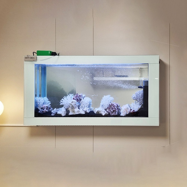 [네이처풀] 벽걸이수조 디자인수조 생태수조 수조렌탈 전문가방문설치 방문관리서비스, 1개, 화이트