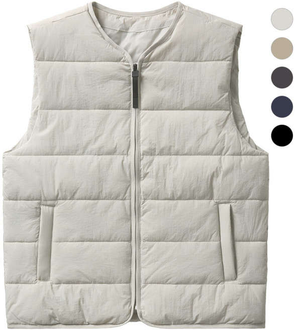 모니즈 M~2XL 공용 카라리스 경량 패딩 조끼 빅사이즈 나일론 베스트 겨울 PVT084