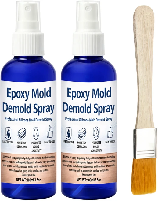 200ml/100ml몰드 릴리스 스프레이 레진 캐스팅 실리콘 몰드 분리 빠른 건조 DIY 공예용 주얼리 제작에 적합, 02 7oz