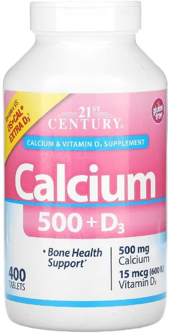 21세기센트리 칼슘 500mg + D3 15mcg 타블렛, 400정, 1개 - 쿠팡