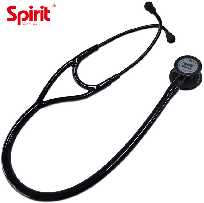 스피릿 심장용 청진기 CK-SS747PF 양면형 카디올리지, 블랙에디션, 1개