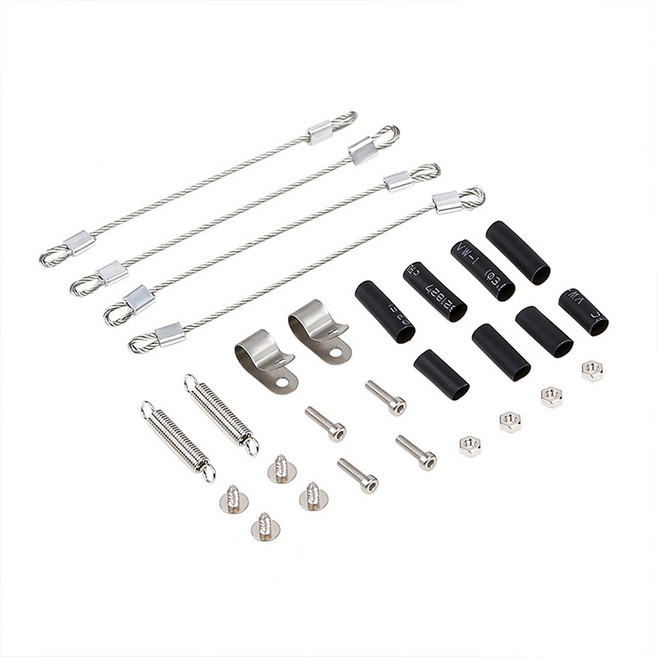 RC 자동차 수정 된 부품 강철 로프 1/10 RC 크롤러 TRAXXAS TRX-4 TRX4 AXIAL SCX10 90046 D90 D110 Tamiya MST, 블랙 & 실버, 1개