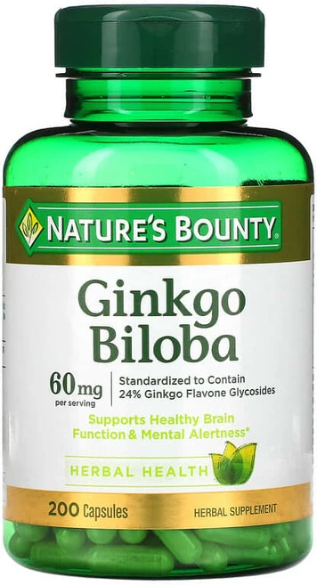 네이처스바운티 징코빌로바 은행나무 추출물 30mg 200 캡슐 허브 Ginkgo 플라보놀, 1개, 기본, 200정 - 쿠팡