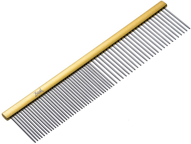 밤돌이네 반려동물 듀얼 콤 브러쉬, 골드 - 19X4cm, 1개