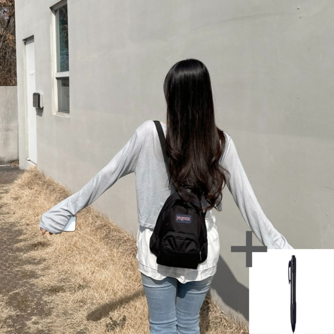 [PAPI/정품] 잔스포츠 하프파인트 미니 블랙 백팩 초등 중등 고등 대학생 가방+ 볼펜 사은품 증정