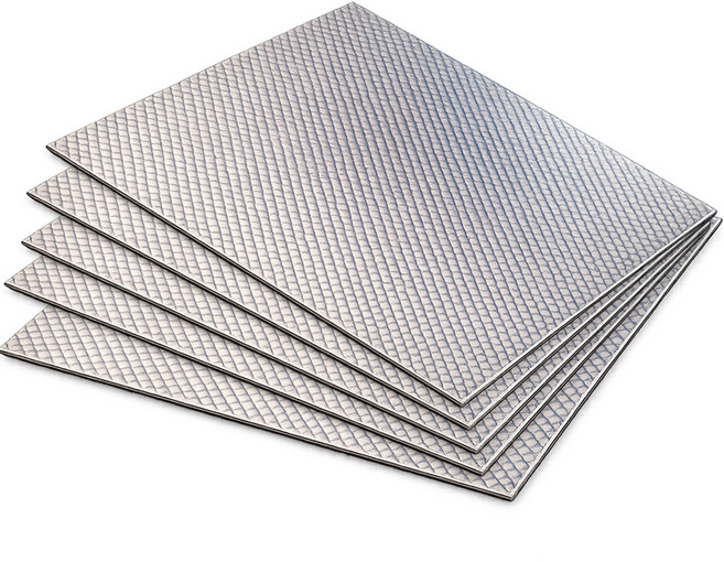 자동차 방음매트 방진매트 접착식 부틸100% 신슐레이터 흡음패드 알루미늄 차량 방음시트 본넷 도어 트렁크 DIY 보니테디, 5개